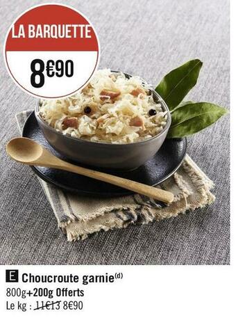 Géant Casino Choucroute garnie offre