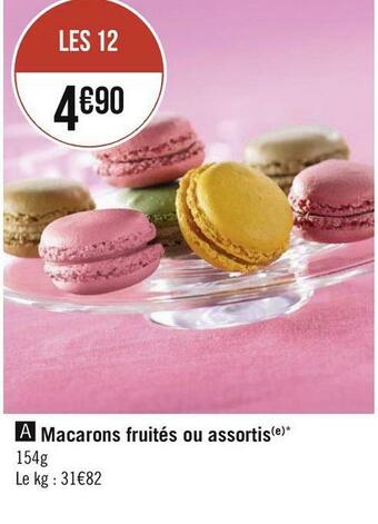 Géant Casino Macarons fruités ou assortis offre