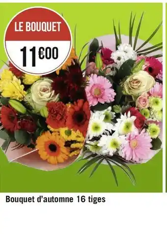 Géant Casino Bouquet d’automne 16 tiges offre