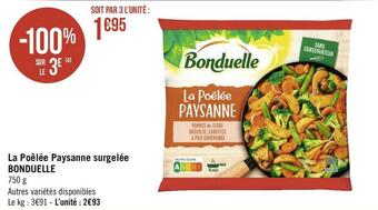 Géant Casino Bonduelle la poêlée paysanne surgelée offre