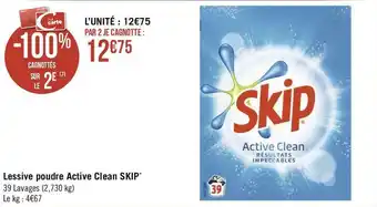 Géant Casino Skip lessive poudre active clean* offre