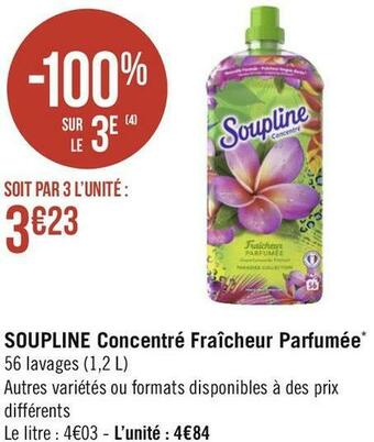 Géant Casino Soupline soupline concentré fraîcheur parfumée* offre