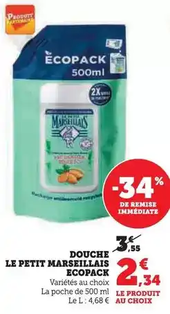 Monoprix Sanex - gel douche essentiel peaux sèches offre