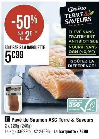 Géant Casino Casino pavé de saumon asc offre