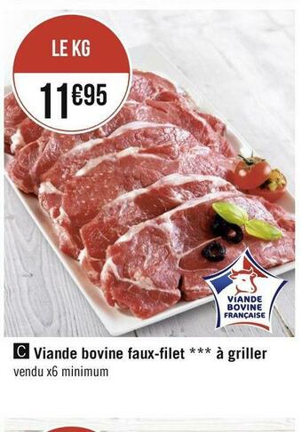 Viande bovine faux-filet à griller