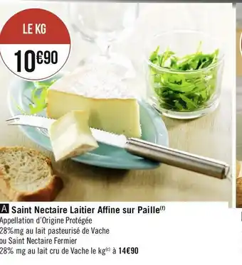 Géant Casino Saint nectaire laitier affine sur paille offre
