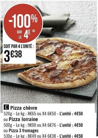Géant Casino Pizza chèvre offre