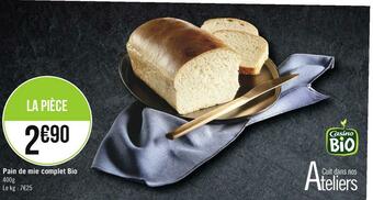 Géant Casino Pain de mie complet bio offre