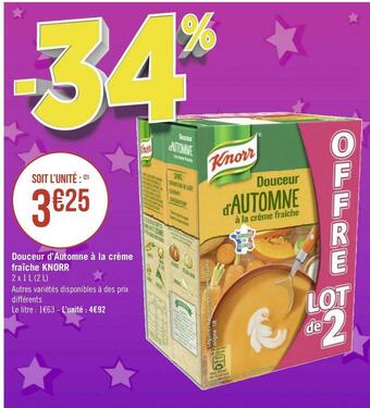Géant Casino Knorr douceur d’automne à la crème fraîche offre