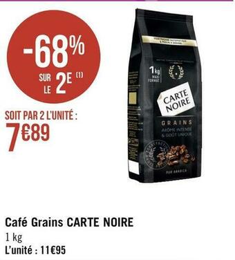 Géant Casino Carte noire café grains offre