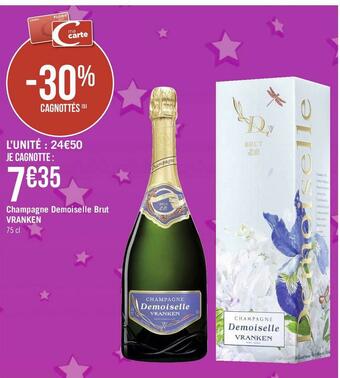 Géant Casino Demoiselle vranken champagne brut offre