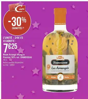 Géant Casino Damoiseau rhum arrangé mangue passion 30% vol. offre