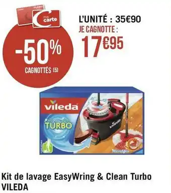 Géant Casino Vileda kit de lavage easywring & clean turbo offre