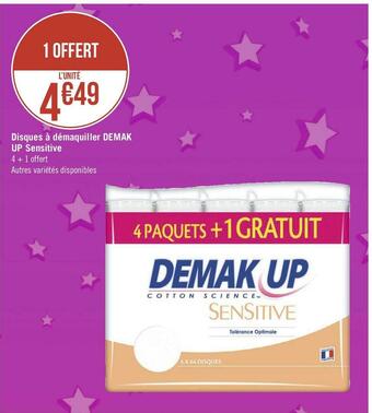 Géant Casino Demak up disques à démaquiller sensitive offre