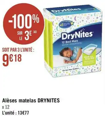 Géant Casino Drynites alèses matelas offre