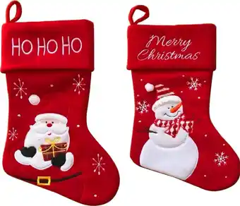 Match Botte de noël brodée rouge offre