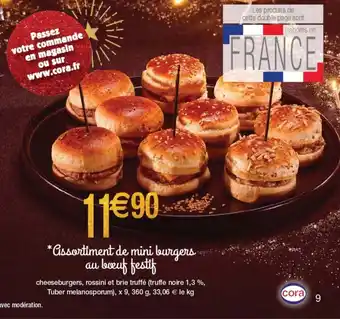 Cora Assortiment De Mini Burgers Au Boeuf Festif offre