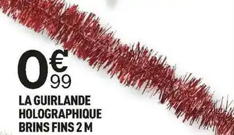 Centrakor La guirlande holographique brins fins 2 m offre