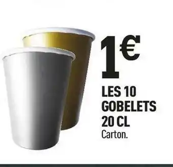 Centrakor Les 10 gobelets 20 cl offre