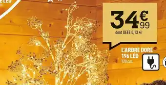 Centrakor L’arbre doré 196 led offre