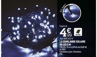 Centrakor La guirlande solaire 50 led 5 m offre