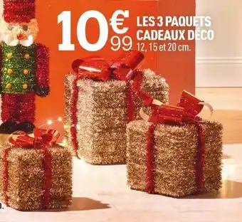 Centrakor Les 3 paquets cadeaux déco offre