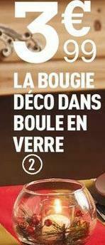 Centrakor La bougie déco dans boule en verre offre