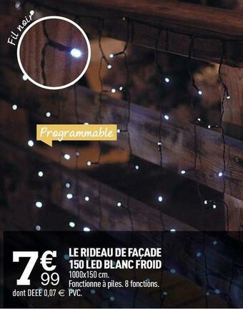Centrakor Le rideau de façade 150 led blanc froid offre