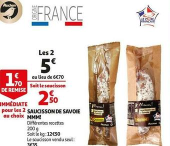 Auchan Auchan saucisson de savoie offre