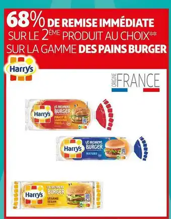 Auchan Harrys bon plan sur la gamme des pains burger harrys offre