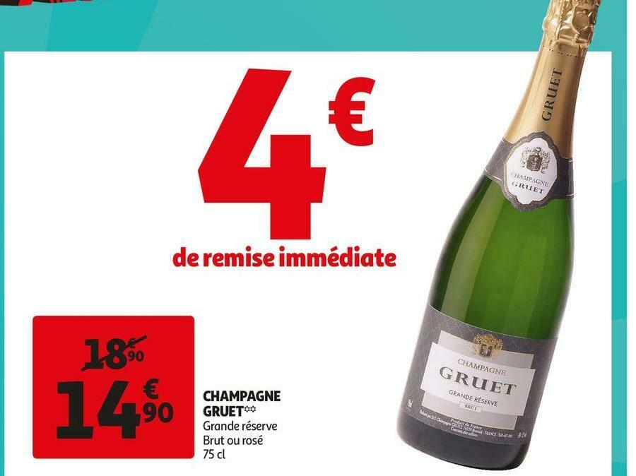 Promo Gruet champagne chez Auchan