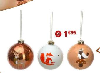 Jardiland Boule de noël “animal” offre