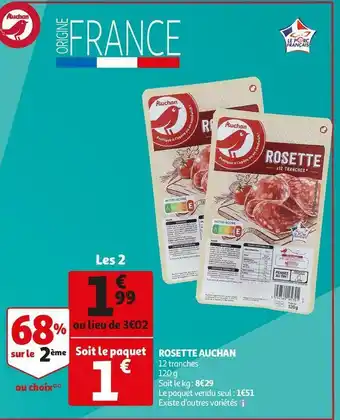 Auchan Auchan rosette offre