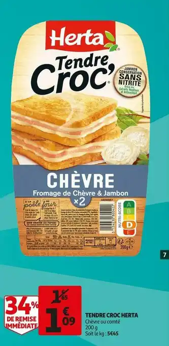 Auchan Herta tendre croc offre