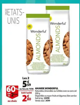 Auchan Wonderful amande offre