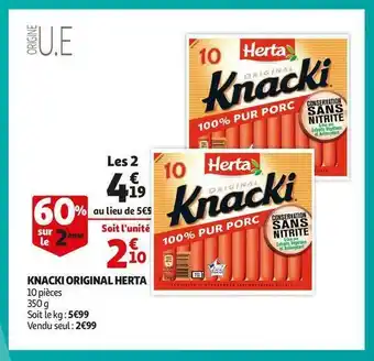 Auchan Herta knacki original offre