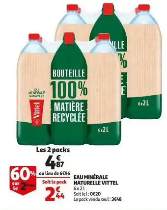 Auchan Vittel eau minérale naturelle offre
