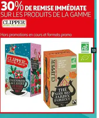 Auchan Clipper bon plan sur les produits de la gamme de la marque clipper offre