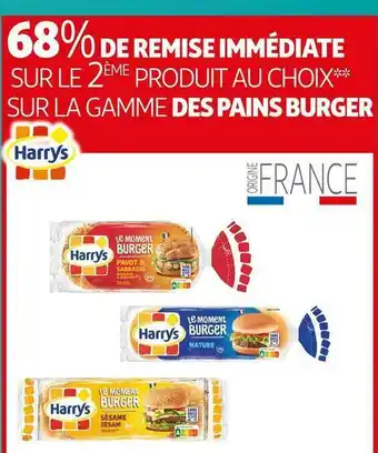 Auchan Harry's bon plan sur la gamme des pains burger offre