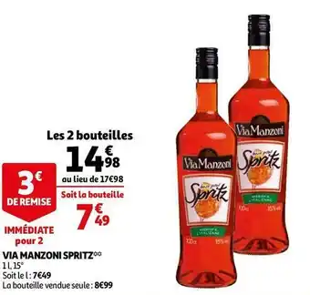 Auchan Via manzoni spritz offre