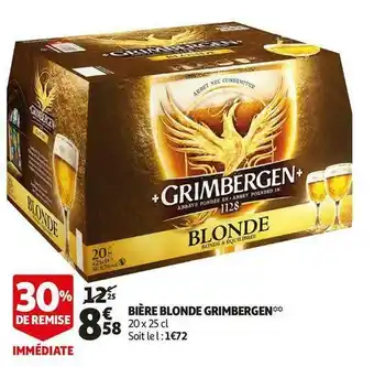 Auchan Grimbergen bière blonde offre