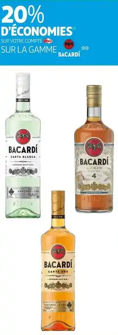 Auchan Bacardi bon plan sur la gamme des produits de la marque bacardi offre