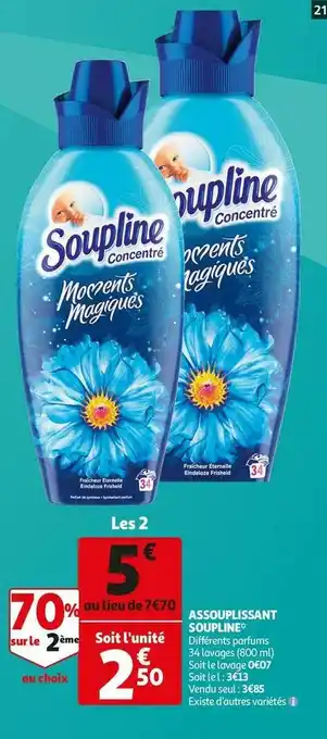 Auchan Soupline assouplissant* offre