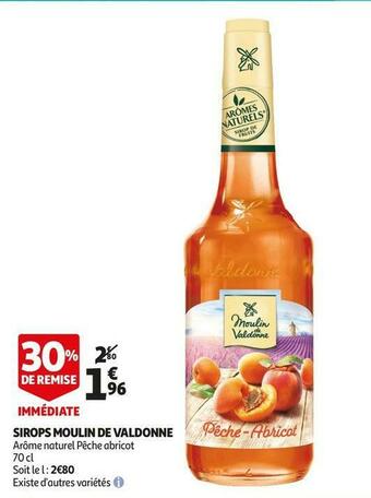 Auchan Moulin de valdonne sirops offre