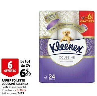 Kleenex papier toilette coussiné