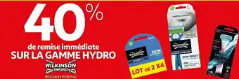 Auchan Wilkinson bon plan sur la gamme hydro wilkinson offre