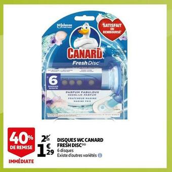 Auchan Canard disques wc fresh disc* offre