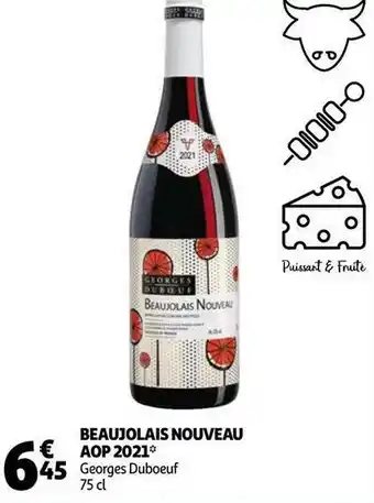 Auchan Georges duboeuf beaujolais nouveau aop 2021 offre