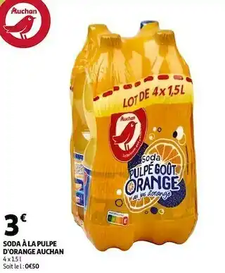 Auchan Auchan soda à la pulpe d'orange offre