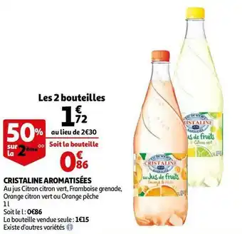 Auchan Cristaline cristaline aromatisées offre